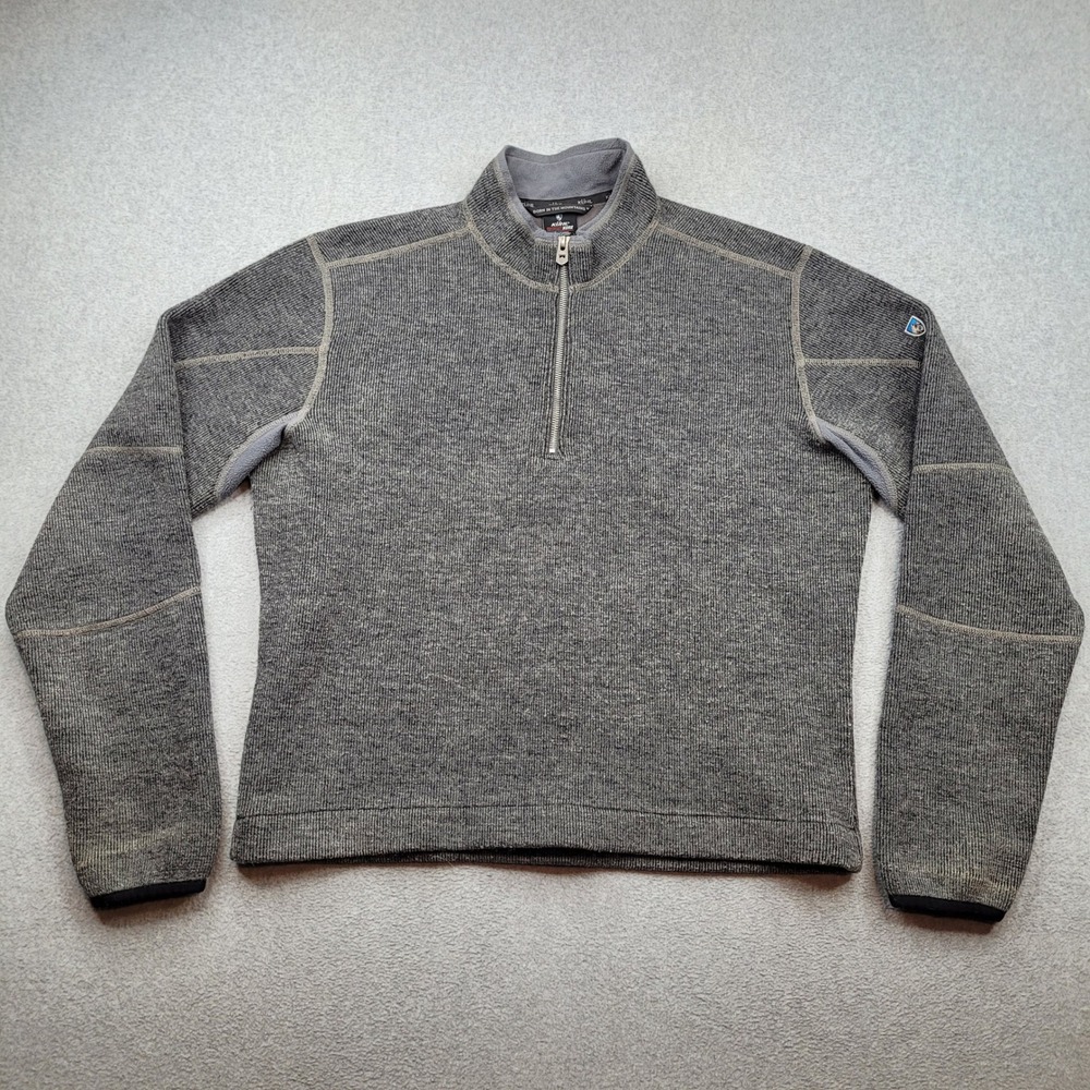 KUHL ThermoKore 1/4 Zip Mens Large Gray Temperature Regulating Pullover